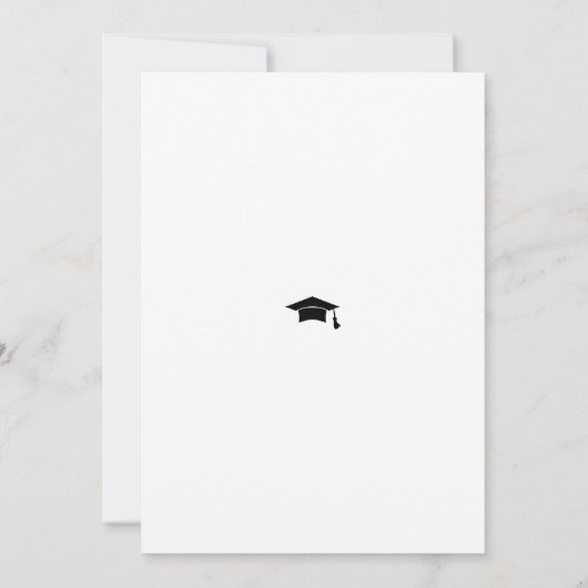 Simple Modern Minimalist Script Graduation Party 招待状 (裏面)