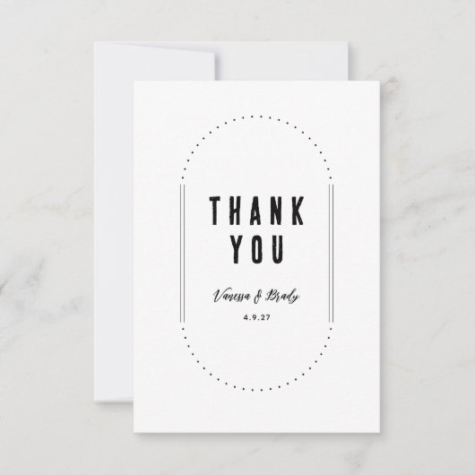 Simple Modern Minimalist Thank You Card ノートカード (正面)