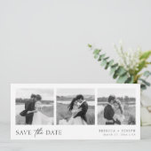 Simple Modern Minimalist Wedding Photo Strip セーブザデート (スタンド正面)