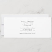 Simple Modern Minimalist Wedding Photo Strip セーブザデート (裏面)