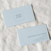 Simple Modern Minimalistic Blue Professional Logo 名刺