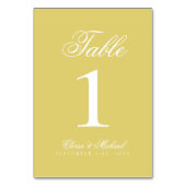 Simple Modern Old Money Wedding テーブルナンバー (正面)