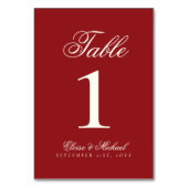 Simple Modern Old Money Wedding テーブルナンバー (裏面)