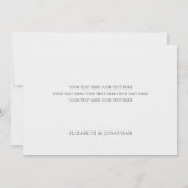 Simple Modern Photo Burgundy Wedding サンキューカード (裏面)