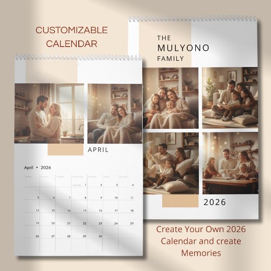 Simple Modern Photo Calendar  カレンダー