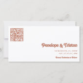 Simple Modern Photo Collage Wedding セーブザデート (裏面)