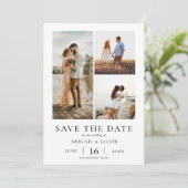 Simple Modern Photo Collage Wedding Save the Date セーブザデート (スタンド正面)