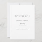 Simple Modern Photo Collage Wedding Save the Date セーブザデート (裏面)