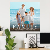 Simple Modern Photo Family Minimalist Custom ポスター (ホームオフィス)