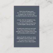 Simple Modern Photo Funeral Card 名刺 (裏面)