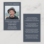 Simple Modern Photo Funeral Card 名刺 (正面/裏面)