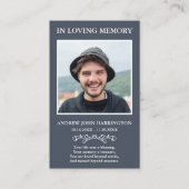 Simple Modern Photo Funeral Card 名刺 (正面)