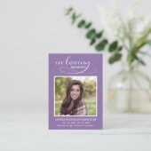 Simple Modern Photo Funeral Card 名刺 (スタンド正面)