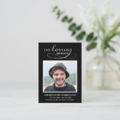 Simple Modern Photo Funeral Card 名刺 (スタンド正面)