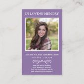 Simple Modern Photo Funeral Card 名刺 (正面)