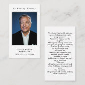 Simple Modern Photo Funeral Memorial Prayer Card 名刺 (正面/裏面)