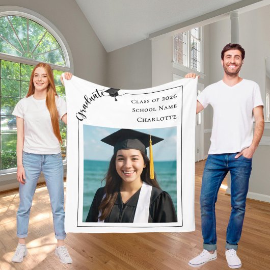 Simple modern photo Graduate フリースブランケット
