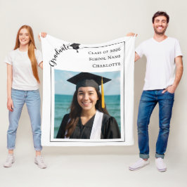 Simple modern photo Graduate フリースブランケット