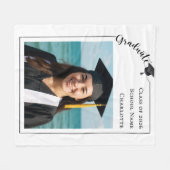 Simple modern photo Graduate フリースブランケット (正面(横))