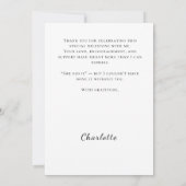 Simple modern photo Graduate She did it サンキューカード (裏面)