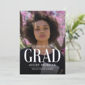 Simple Modern Photo Graduation  招待状 (スタンド正面)