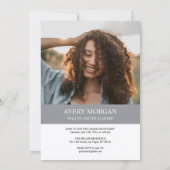 Simple Modern Photo Graduation  招待状 (裏面)