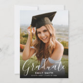 Simple Modern Photo Graduation 案内状 (正面)