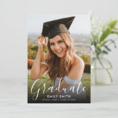 Simple Modern Photo Graduation 案内状 (スタンド正面)