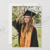 Simple Modern Photo Graduation 案内状 (裏面)