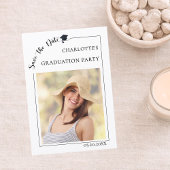 Simple modern photo Graduation party Save the Date セーブザデート