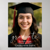 Simple modern photo Graduation Party welcome ポスター (正面)