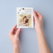 Simple modern photo Graduation Save the Date チラシ (手)