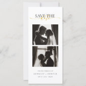 Simple Modern Photo Strip Wedding Save the Date (正面)
