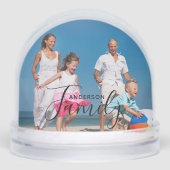 Simple Modern Photo Template Custom Family Name (正面)