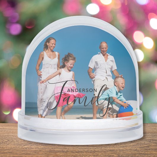 Simple Modern Photo Template Custom Family Name