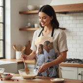 Simple Modern Photo Template Custom Family Name エプロン