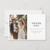 Simple Modern Photo Wedding  サンキューカード (正面)