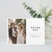 Simple Modern Photo Wedding  サンキューカード (スタンド正面)