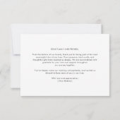 Simple Modern Photo Wedding  サンキューカード (裏面)