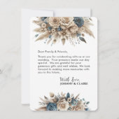 Simple Modern Photo Wedding Thank You Card Message サンキューカード (裏面)