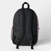 Simple Modern Pink Personalized Girl Backpack プリントバックパック (裏面)