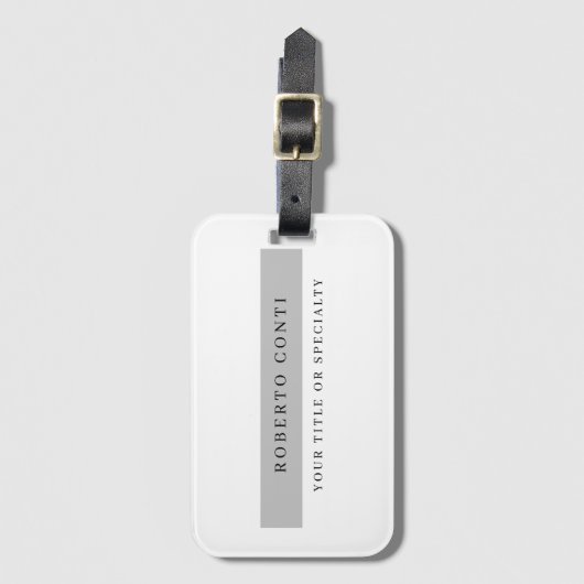 Simple Modern Plain Minimalist ラゲッジタグ (正面縦)