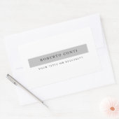 Simple Modern Plain Minimalist 長方形シール (封筒)