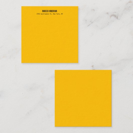 Simple Modern Plain Professional Amber Yellow ノートカード (正面/裏面)