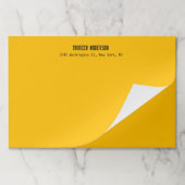 Simple Modern Plain Professional Amber Yellow ペーパーパッド (折り畳み)