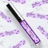 Simple Modern Plum Glaze Purple Custom Lip Gloss ラベル