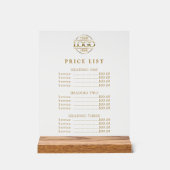 Simple Modern Professional Logo Menu Price List アクリルサイン (正面)