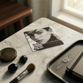 Simple modern QR code minimal social media  スクエア名刺