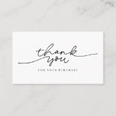 Simple Modern QR code Thank You Stylish 名刺 (正面)