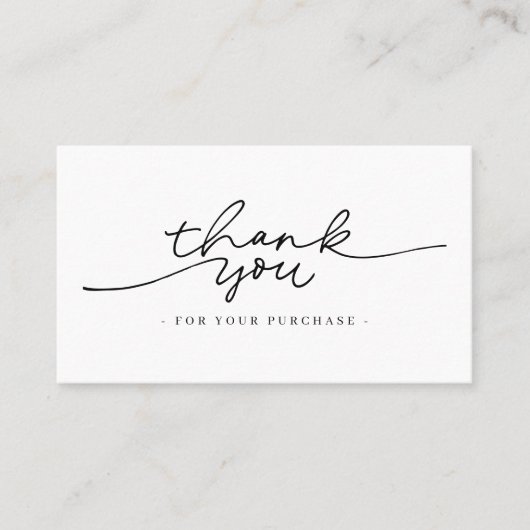 Simple Modern QR code Thank You Stylish 名刺 (正面)